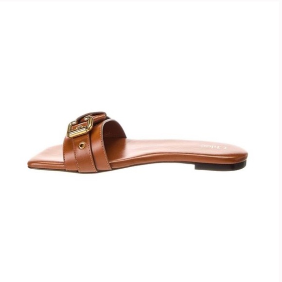 NIB $750 Chloé Mae Slide Sandal in CLAY BROWN, Size 7.5US / 37.5EU! - Picture 3 of 5